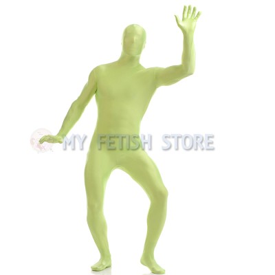 Full Body Light green Lycra Spandex Bodysuit Solid Color Zentai suit Halloween Fancy Dress Costume Full Body Light green Lycra Spandex Bodysuit Solid Color Zentai suit Halloween Fancy Dress Costume